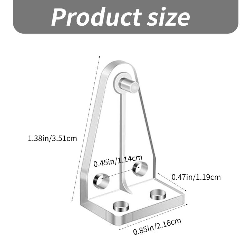 12/24Pcs Clear Blind Brackets Plastic Hold Down Brackets Door Blinds Bottom Rails Holders Clips Replacement with Screws