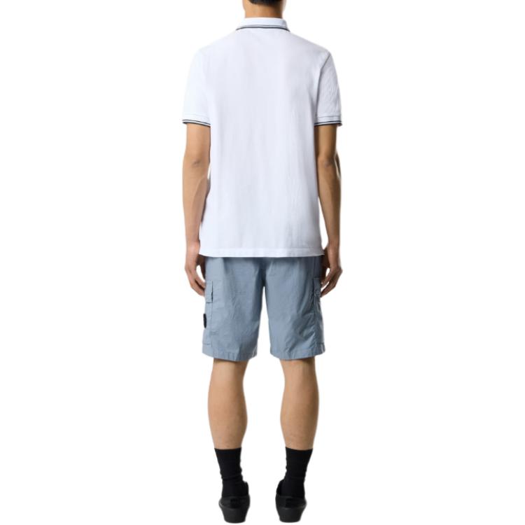 STONE ISLAND Мужская футболка-поло с коротким рукавом, приталенная, с нашивкой-логотипом L1S1522000-10S0018-V1001
