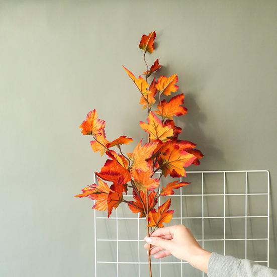 Искусственный кленовый лист, не увядающий, многоразовый, имитация ветки кленового дерева, реквизит для фотосъемки
