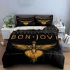 "Bon Jovi Bedding Set Black" Bedding Duvet Cover Set Duvet Cover Pillowcases  (1 * Duvet Cover 2 * Pillowcases, without duvet insert)
