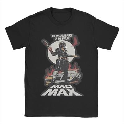 Винтажная футболка Mad Max Rockatansky Джордж Миллер Винтажная футболка Мужская 100% хлопок Короткий рукав Круглый вырез Летний топ Футболка