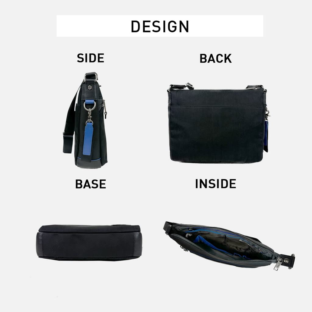 LANVIN en Bleu Black Lille Shoulder Bag Men's