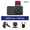 HD 1080P Dash Cam Car Dvr Driving Recorder 4inch Dual Lens Front Rear View Motion Detection Hidden Type Vehicle Black Box