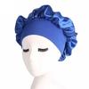 New Solid Satin Bonnet Sleep Hat Night Hair Care Shower Unisex Cap Styling Tool