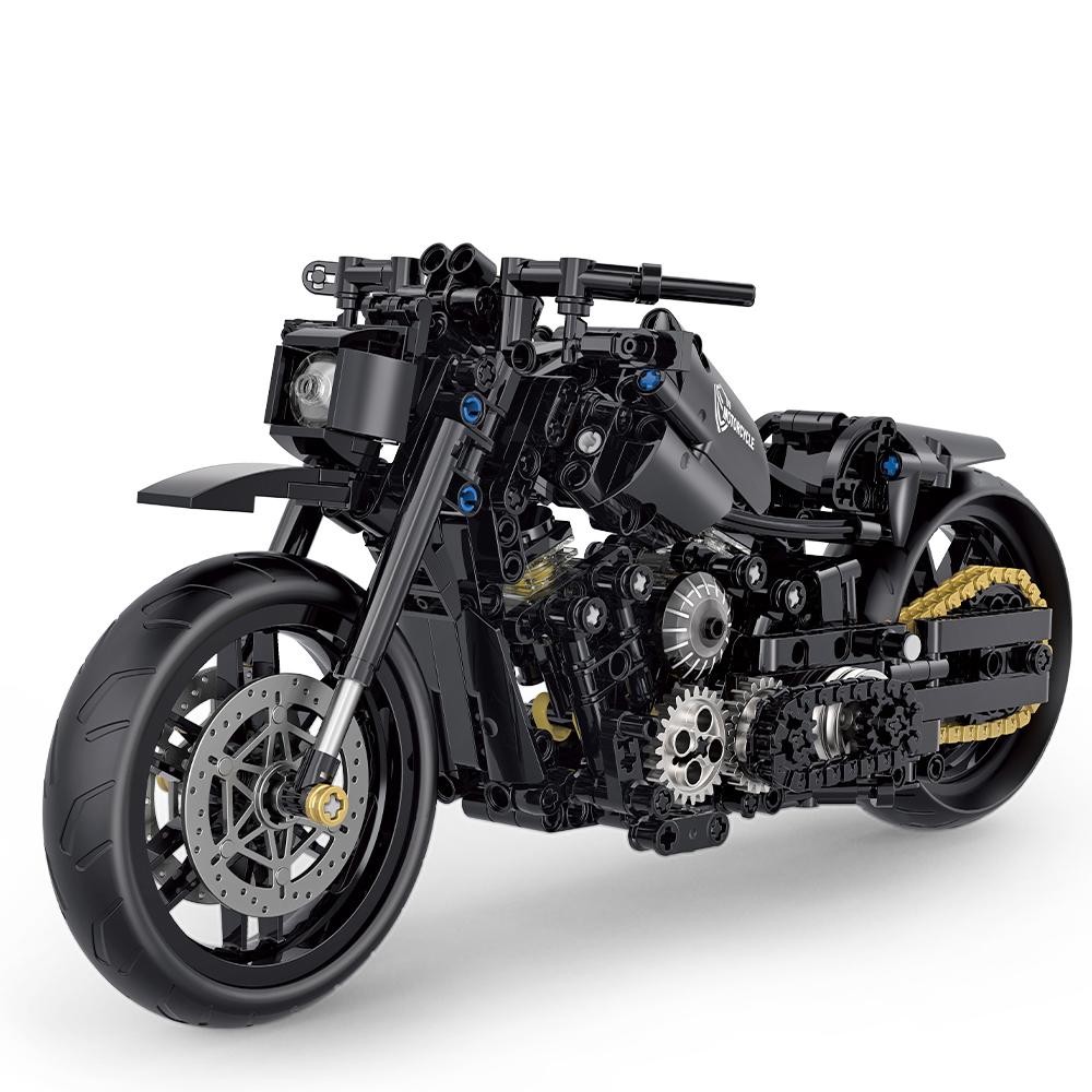 1:8 586 шт. высокотехнологичные классические блоки для строительства мотоциклов, кирпичи для гонок Motor City, игрушки для мальчиков, детские подарки на Хэллоуин