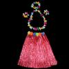 5pc/set Hula Show Hawaii Fancy Dress Costume Set Hawaiian Hula Skirt Grass Skirt  Ladies