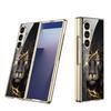 Элегантный чехол для Samsung Galaxy Z Fold 7 с роскошным покрытием и дизайном в виде льва