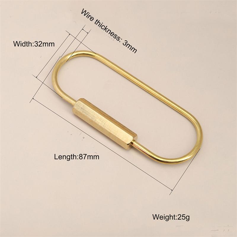 Brass Screw Lock Camping Survival Carabiner Key Ring Accessories