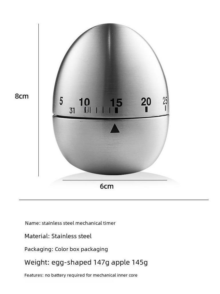 Кухонный таймер в форме яйца: 60-минутное напоминание о приготовлении пищи и выпечке