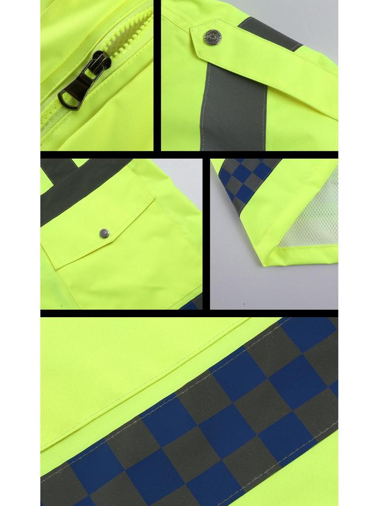 Светоотражающий водонепроницаемый дождевик для обеспечения безопасности дорожного движения и патрулирования