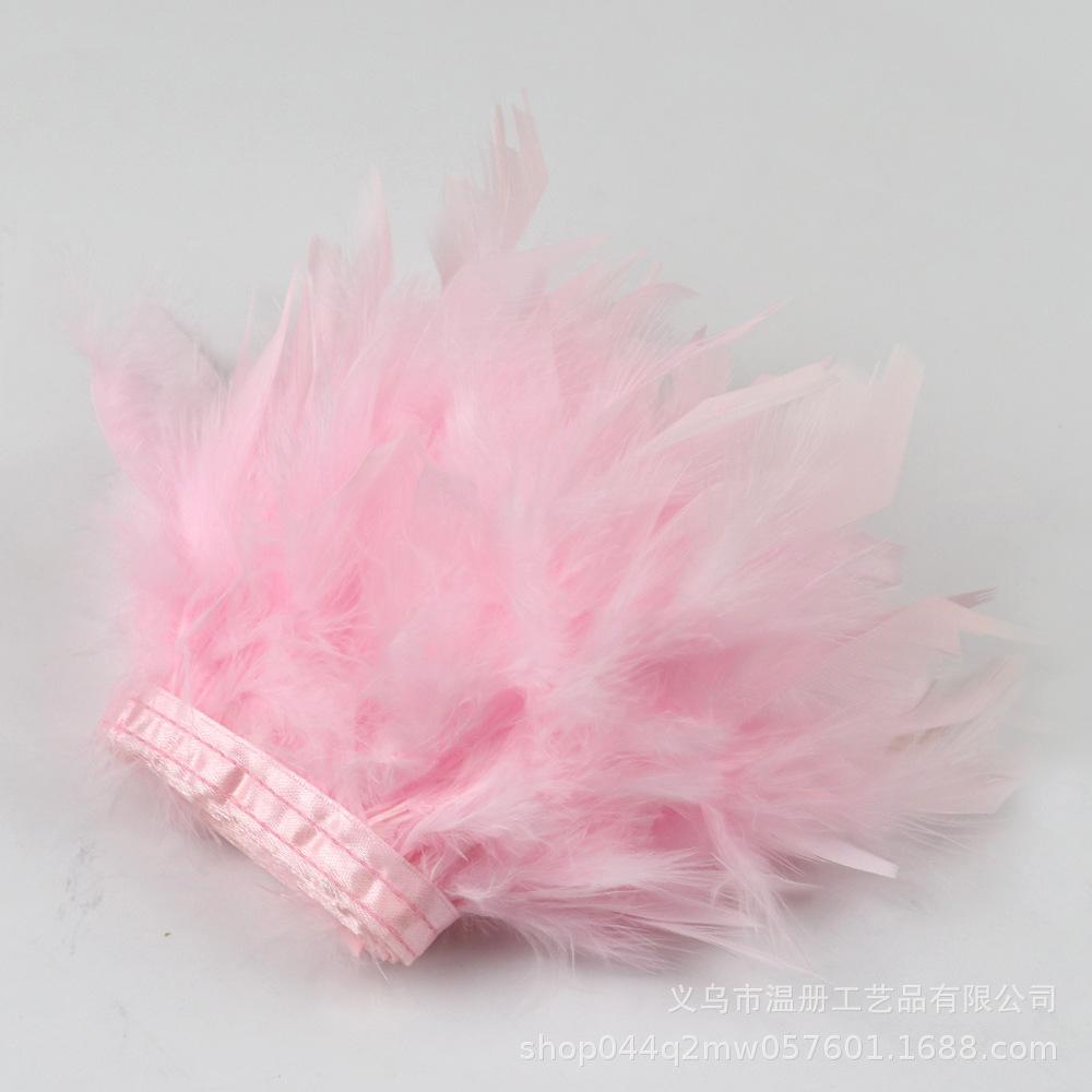 Feather Turkey Feather Lace Car Doll Decorative Fire Piece Cloth Edge Feather Handmade Dress Skirt Material