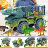 New Children's Car Toy Dinosaurs Transport Car with Dinosaur Large Engineering Vehicle Model Educational Toy Transport Vehicle Toy Boy Girl Gift