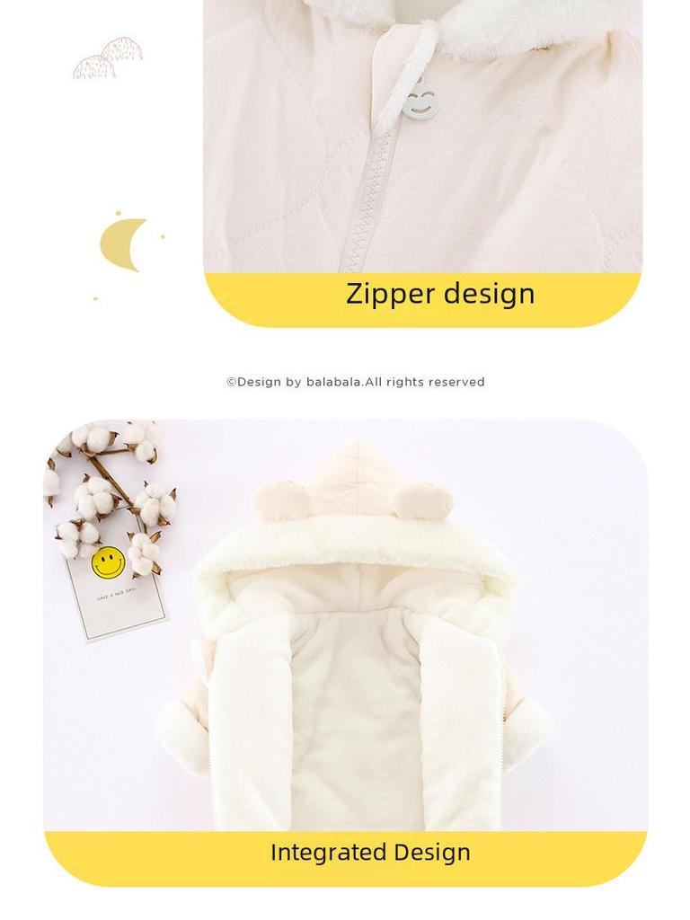 Winter Baby Jumpsuit: Thick Warm Cotton Romper for Boys and Girls