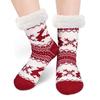 Women's Plus Velvet Christmas Floor Socks: Cozy Snow Sleep Slippers & Leg Covers