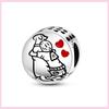 925 Silver Sister Heart Wedding Charm For Original Bracelet Cat Nurse Angel Jewelry Beads Spacer Stopper