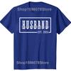 Funny Husband Est 2026 Just Married 100% Cotton T-shirts Men Women's Fashion Casual Tshirt Loose Oversized Streetwear T Shirt