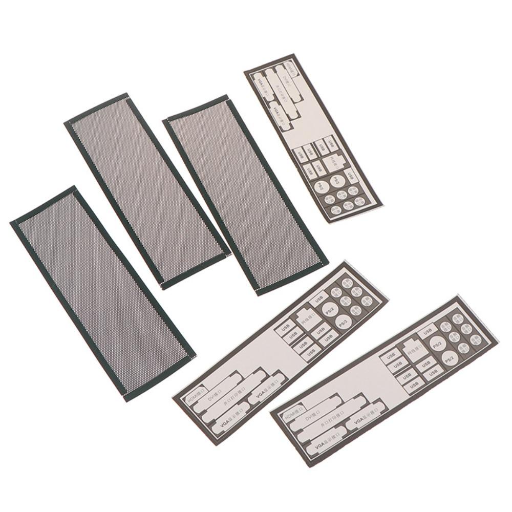 3Pcs Black I/O Back Plate DIY PC Rear Bracket Stable Case Shield Case Modding