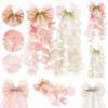 Sheer Ribbon Hair Bow Clip Flower Vine Tassels Ribbon Hair Clip Fashion Bow Hair Clip  Gifts