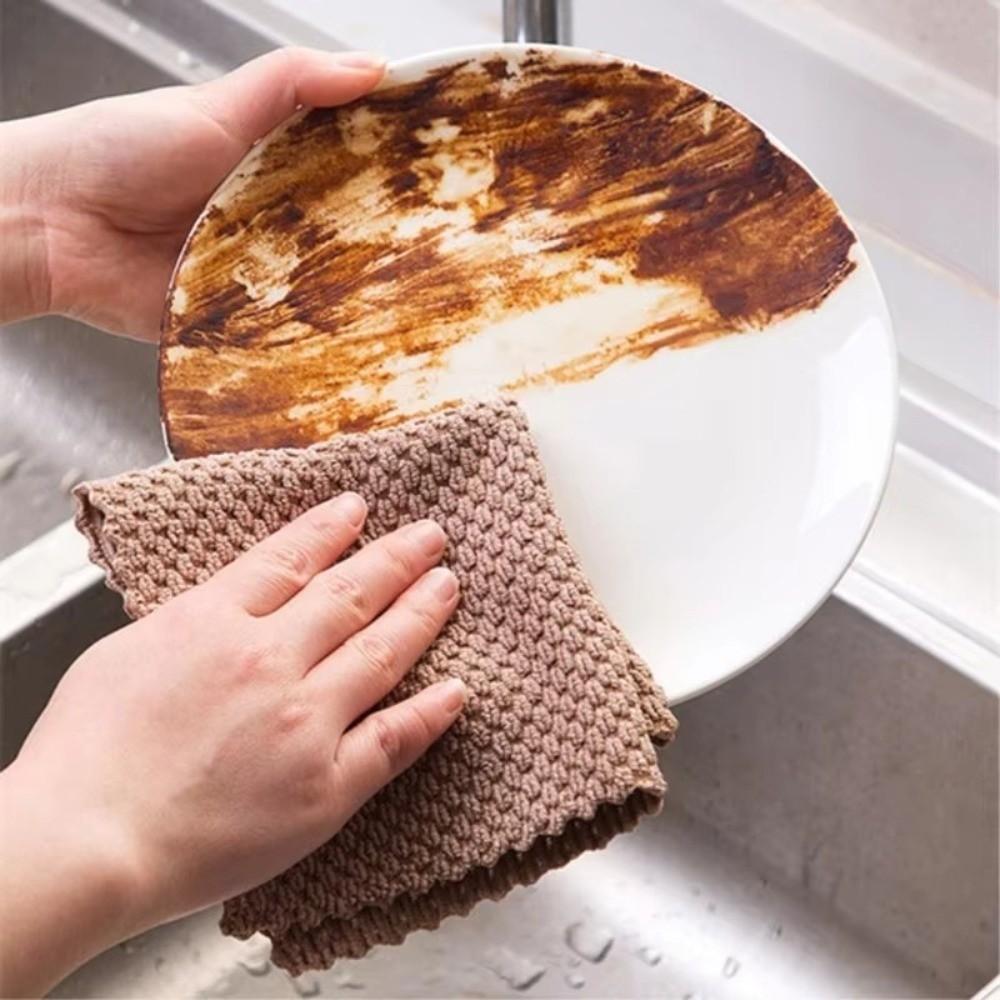 Microfiber Dishcloths Towels Pearl Weave Kitchen Towel New Cleaning Towel Car Washing