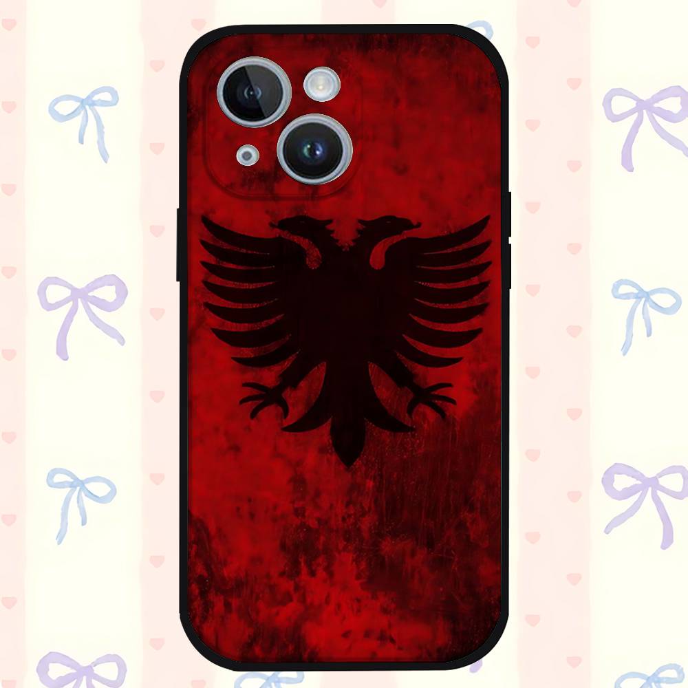 A-Албания F-Флаг Чехол для телефона для IPhone 17/16/15/13/14 Pro Max/ 11Plus/X/Xr/Xs Max/12mini