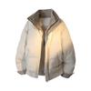 Men Faux Layered Thick Warm Winter Cotton Jacket Loose Trendy