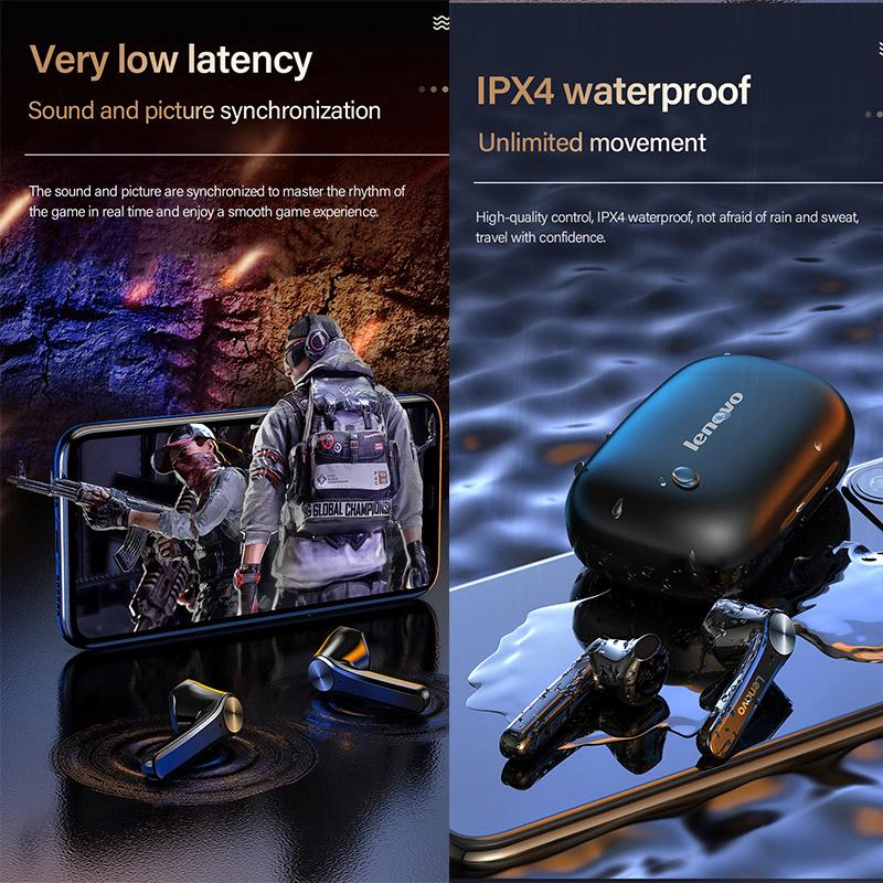 Водонепроницаемые спортивные наушники Lenovo QT81