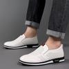 Мода 2024 Весна Осень Мягкая Подошва Мужская Повседневная Обувь Белые Модные Лоферы Деловые Официальные Кожаные Туфли Дышащие Кроссовки для Мужчин