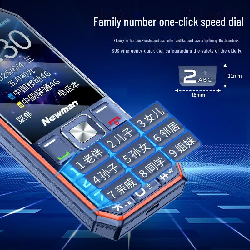 Newman W50 4G Кнопочный телефон для пожилых (Китайская версия)