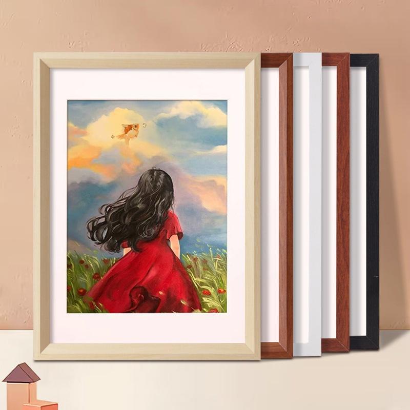 4R Photo Frame Natural Wooden Home Decor Wall Decor Picture Holder Art Paintings DIY