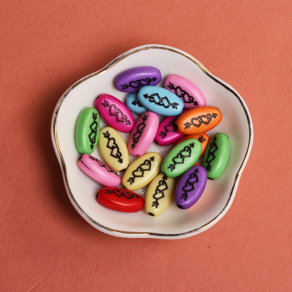 Товары для вечеринок 10 шт. бисерные аксессуары одна стрела через сердце модный брелок браслет ожерелье ручная работа своими руками изготовление ювелирных изделий свободные бусины