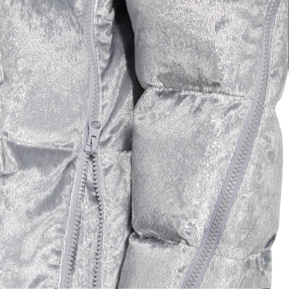 Adidas Блестящий пуховик Originals с вышитым логотипом Женская верхняя одежда Серебристый H37077