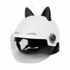 Adjustable Motorcycle Helmet Cat Ear Decoration Riding Helmet Safety Electric Car Helmet  Women