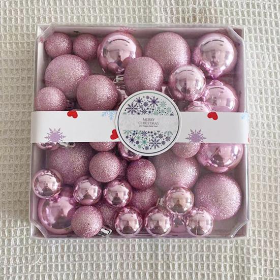 44 шт. 3/4/5 см Рождественский шар Небьющийся привлекательный красочный елочный шар Подвеска для