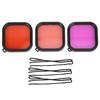 3 Pcs Diving Lens Filter Kit for GoPro 8 Waterproof Housing Case Snorkel Filters Scuba Dive