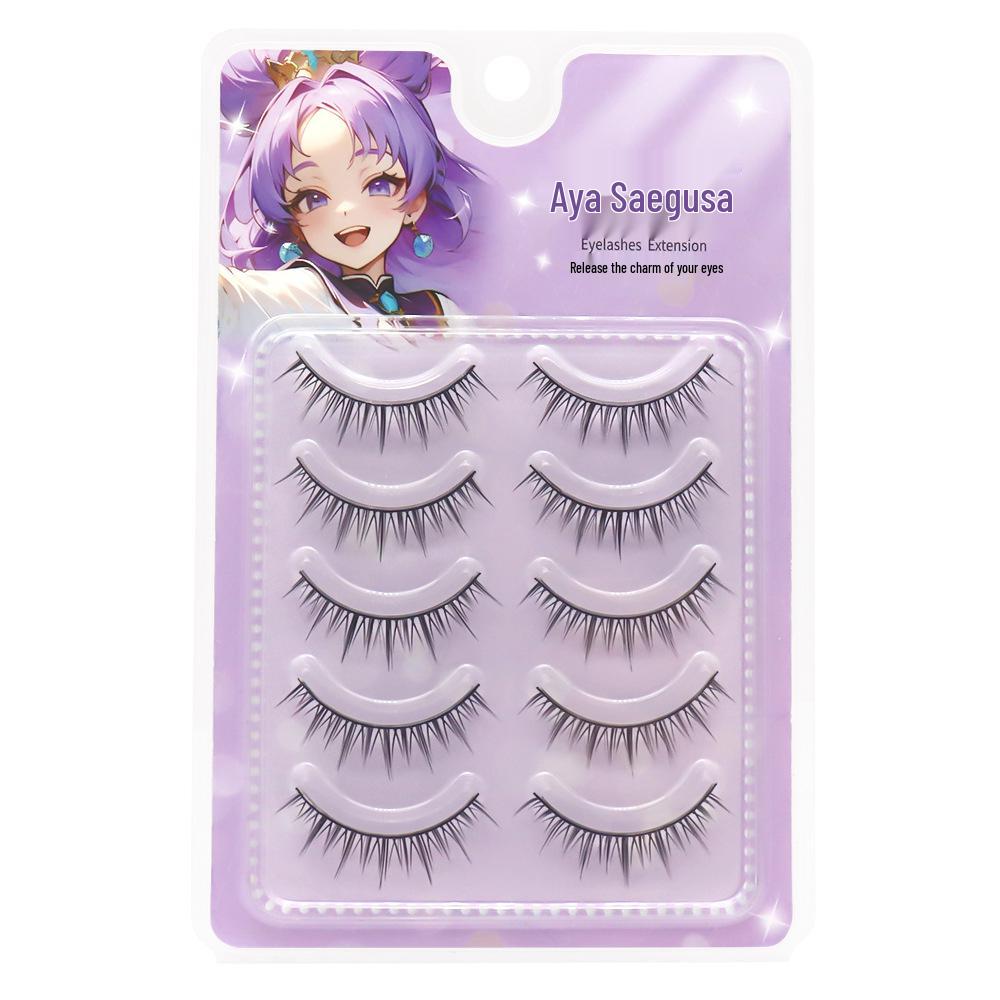 Sanzhicai M52 Fox Series Black Stalk Upper Eyelashes for Men's Ancient Style and Shota Cosplay