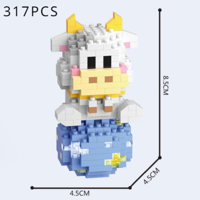 Mid -granular Puzzle Assembly Building Block Toy Chinese Zodiac Signs