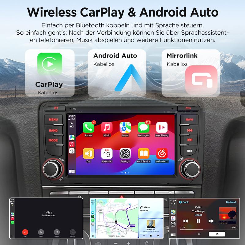 Junsun 7 Inch Car Radio for Skoda Octavia 2 A5 2008 2009 2010-2013 Wireless CarPlay Android Auto 2 din Intelligent Multimedia 4G