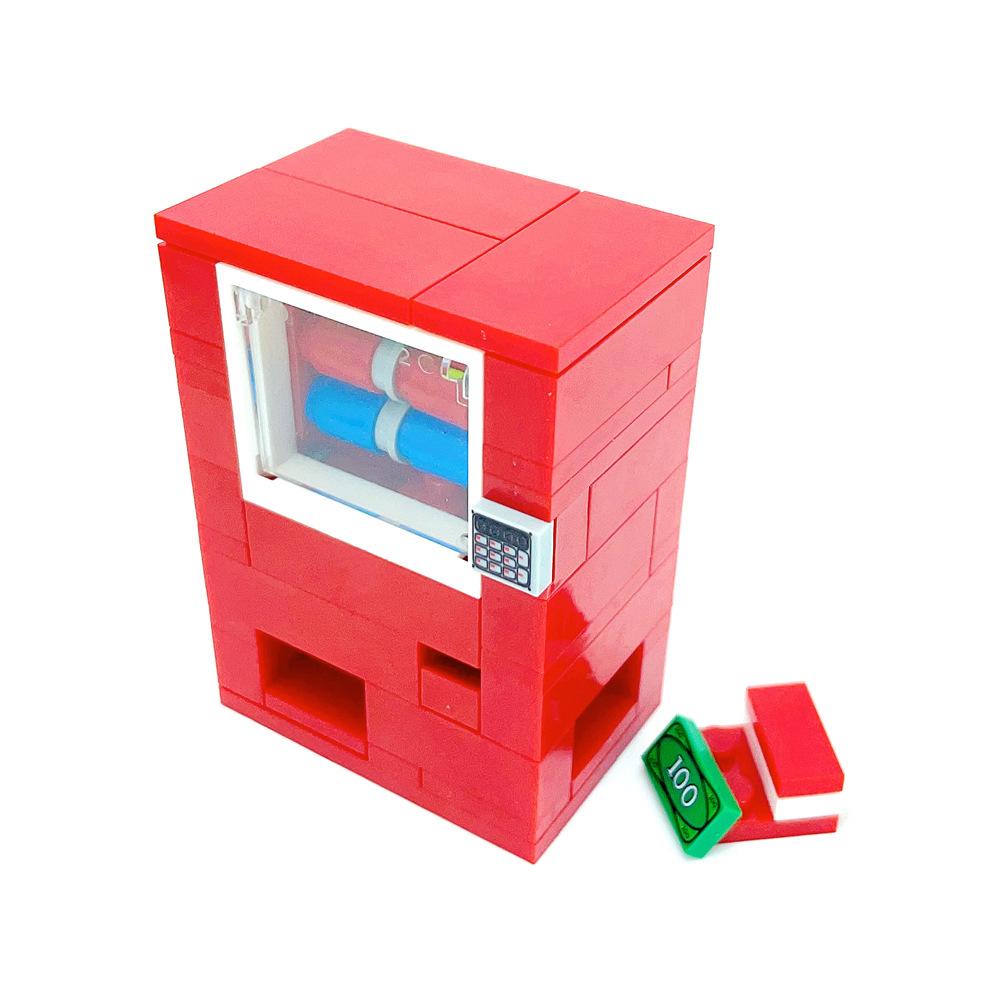 Building Block Beverage Machine Coin Vending Machine Miniature Accessories Small Particles Toy Scene