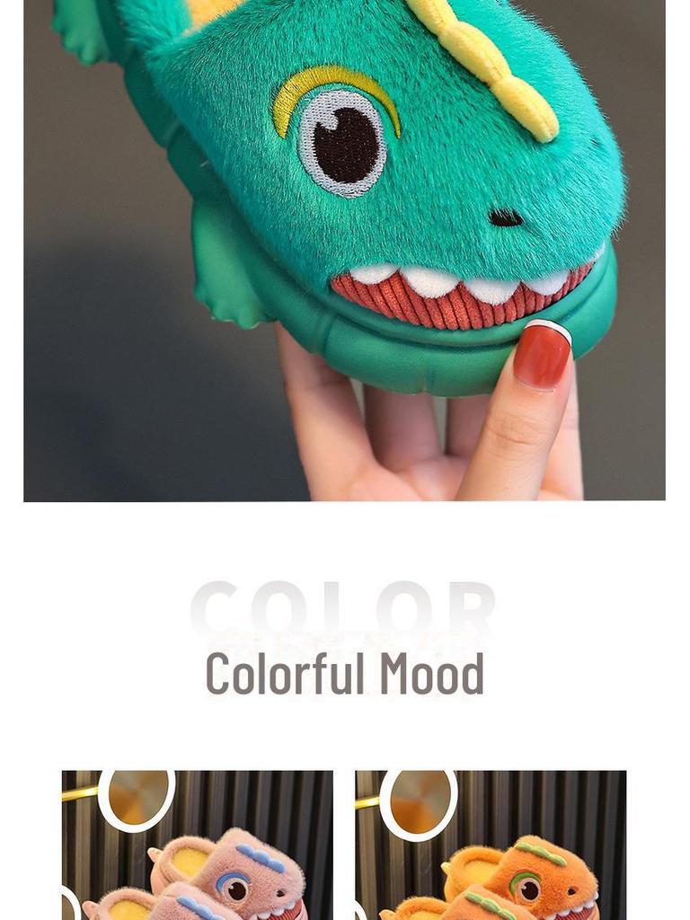 Children's Cotton Slippers for Autumn/Winter 2023: Warm, Covered-Heel Indoor Shoes for Boys and Girls, Infant Sizes Available.