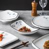 Chinese Irregular Ceramic Dinner Plate