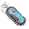 Caribbean Larimar Gemstone Handmade 925 Sterling Silver Gift Pendant 2.40" U5o53