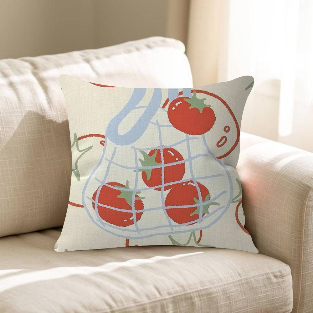 Pink Tomato Tins Retro Pillowcases Home Bedding Decorative Pillow Cover Wedding Super Soft Pillow Case