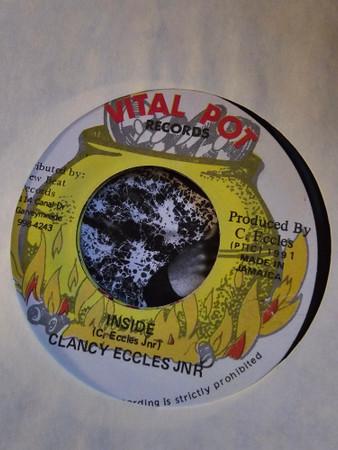 7inch Record CLANCY ECCLES JR. - Inside NONE Vital Pot Recor 1991 Jamaica Reggae, Ska & Dub Used