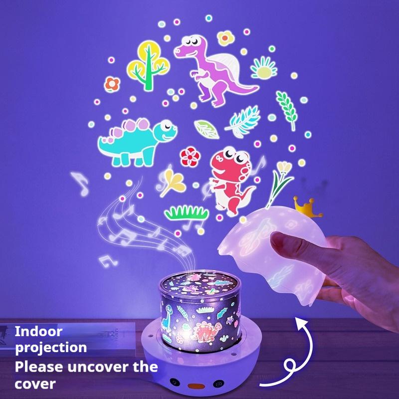 Starry Sky Projection Music Bluetooth Night Light Dreamy Gift Rotating Bedroom Bedhead Atmosphere Lighting