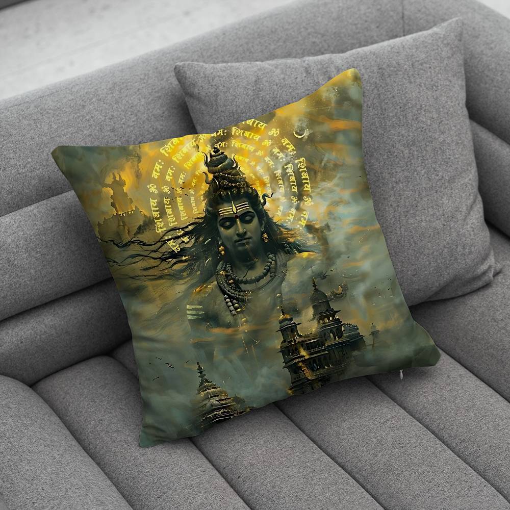 India Art Lord Shivasjpg Pillow Case Pillowcase Home Sofa Cushions Car Cushions Pillowcover Office Pillowshell Pillow