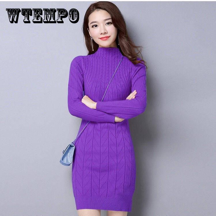 High Collar Sweater Warm Knitting Sweaters Large Size Sweater Cashmere Sweater Woman Long Sweater