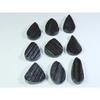 457Cts.Natural Black Tourmaline Pear Shape Cabochon Loose Gemstone 09Pcs Lot C-335