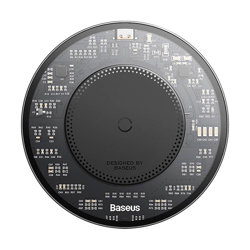 Bezprzewodowa Ładowarka Indukcyjna Baseus Simple 2, 15W Z Kable Usb-C Do Usb-C (Czarna)