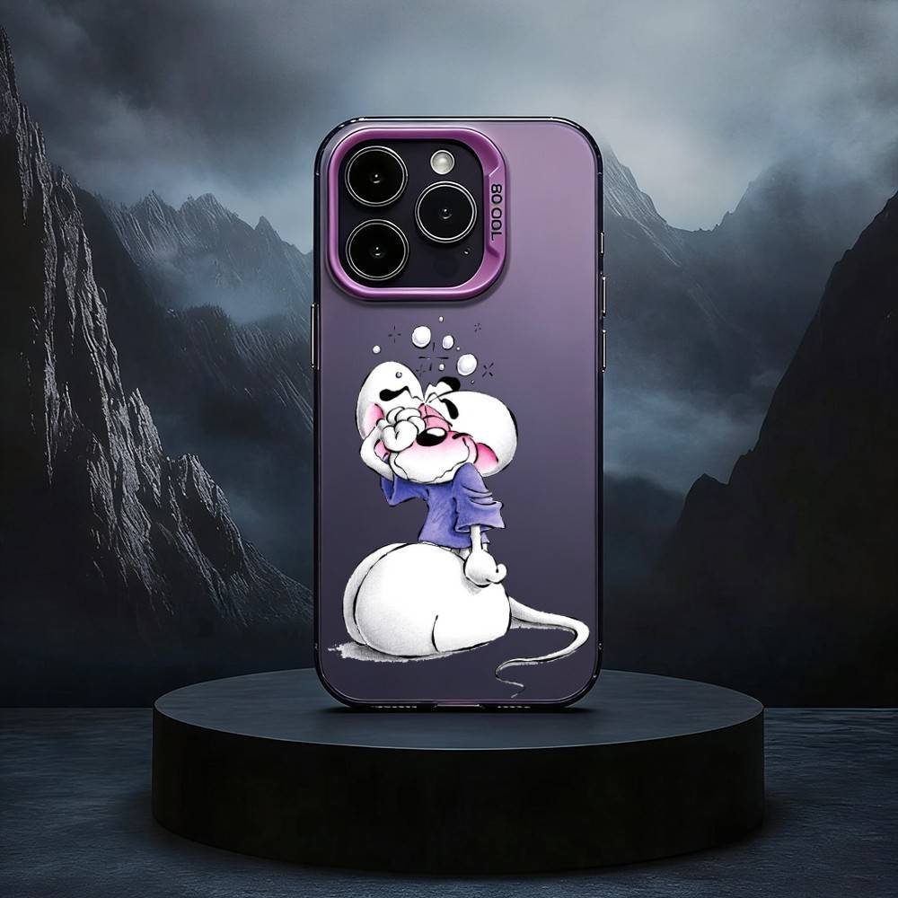 Cartoon Diddls Mouses Phone Case For iPhone17,16,15,14,13,12,11 Plus,Pro Max Black Candy silver phone case