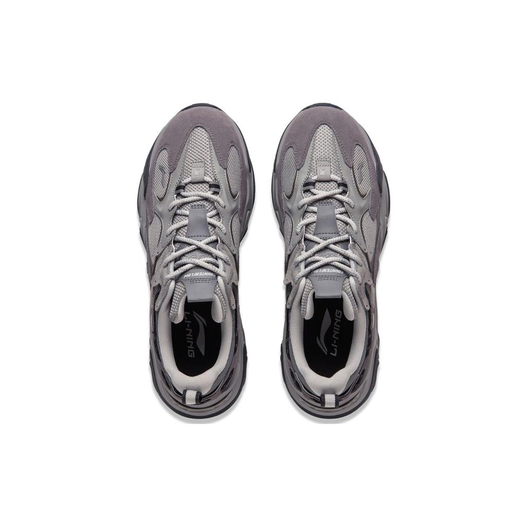 Li Ning Qian Xing Ce 2 CF Su Chuan Xi Mo Shi Ткань Универсальные Модные Нескользящие Износостойкие Низкие Повседневные Туфли Мужские Повседневные Туфли AGLT167-4